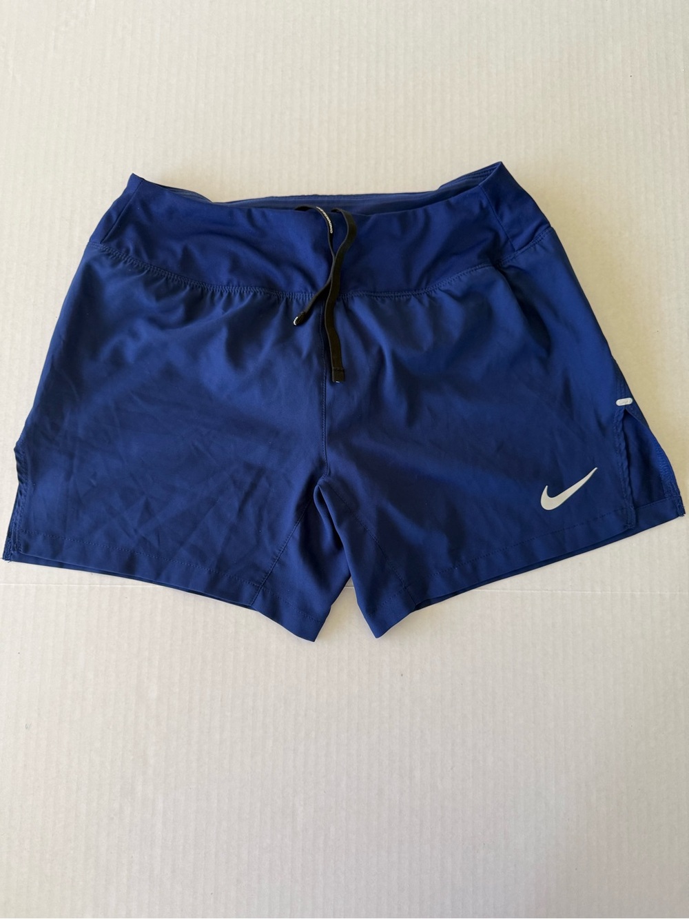 Nike Women's Royal Blue Running Shorts with Reflective Swoosh